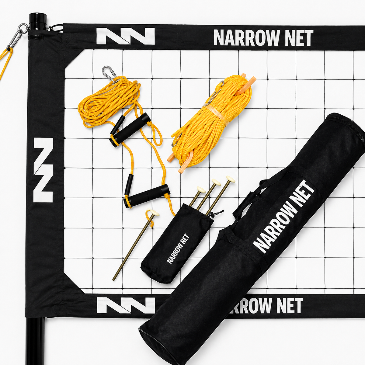 Narrow Net Volleyball System